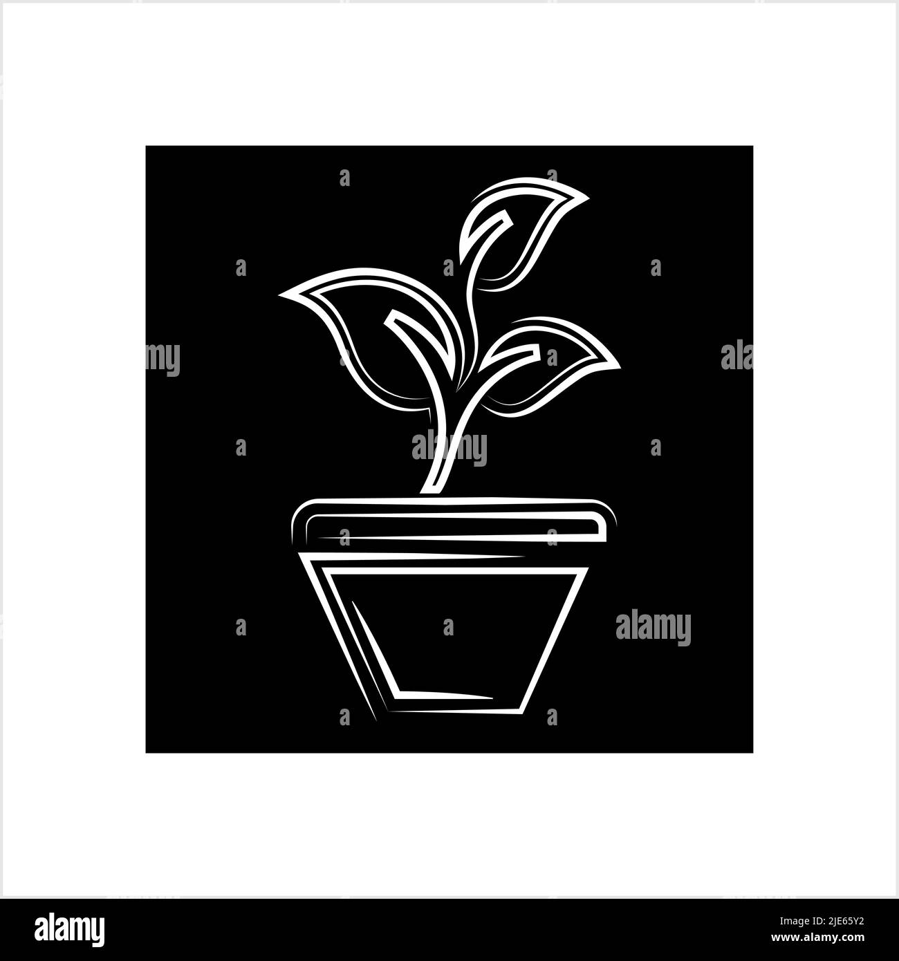 Plant Pot Icon Vector Art Illustration Stock Vector Image & Art - Alamy