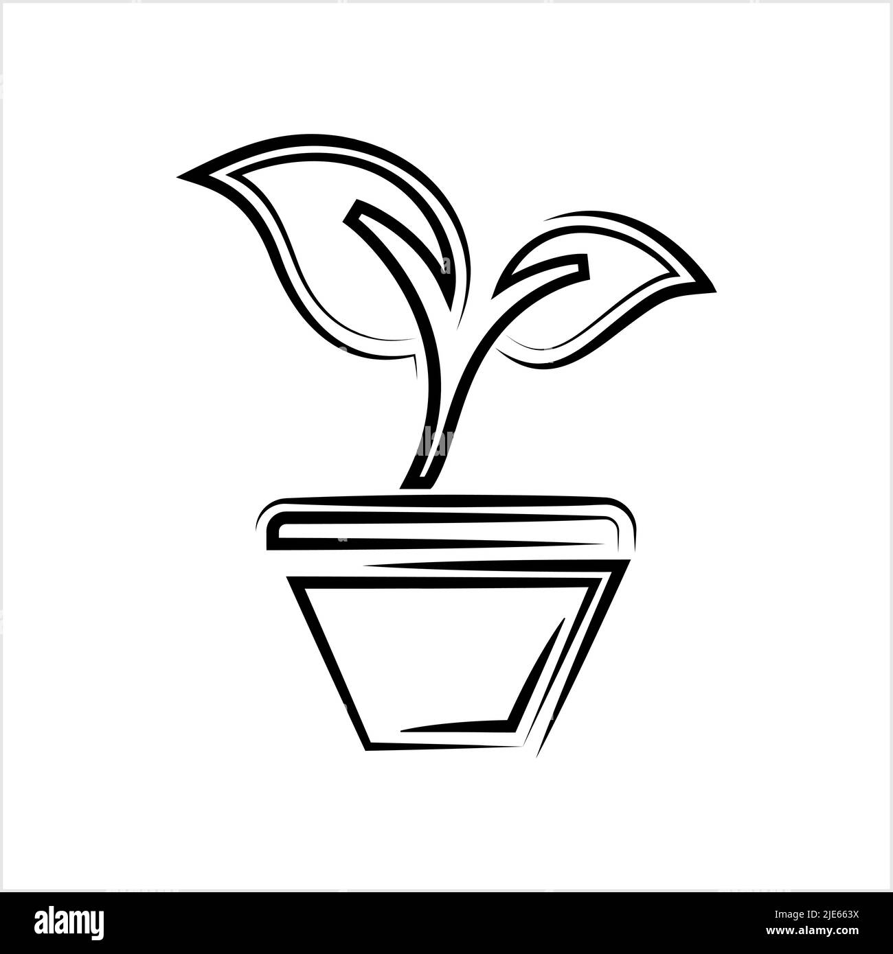 Plant Pot Icon Vector Art Illustration Stock Vector Image & Art - Alamy
