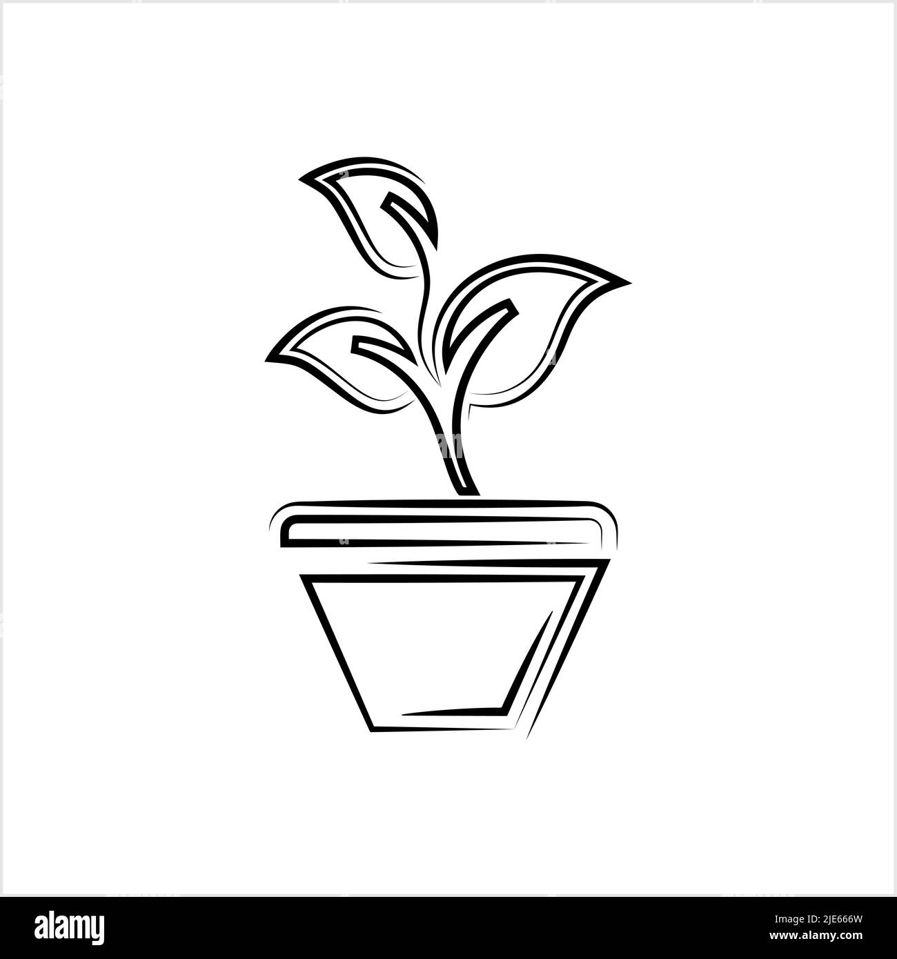 Plant Pot Icon Vector Art Illustration Stock Vector Image & Art - Alamy