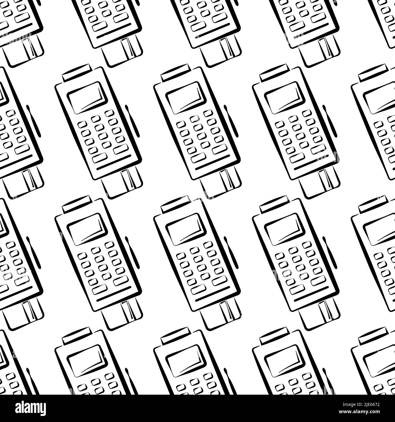 Pos Terminal Icon Seamless Pattern Vector Art Illustration Stock Vector ...