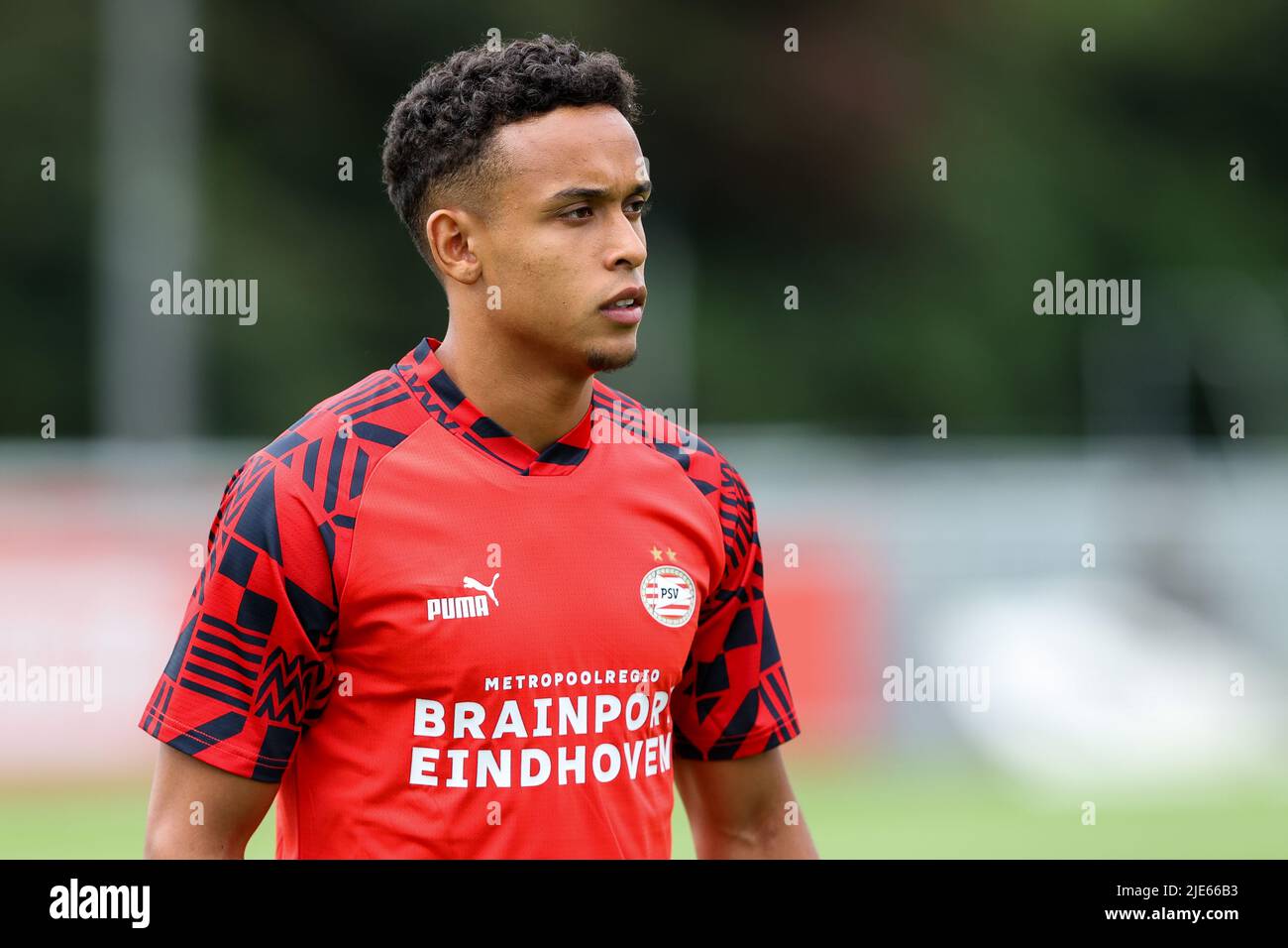 EINDHOVEN, NETHERLANDS - JUNE 25: Warming up of Walter Benitez of PSV  Eindhoven during the Pre Season Friendly match between PSV Eindhoven and BW  Lohne at PSV Campus De Herdgang on June