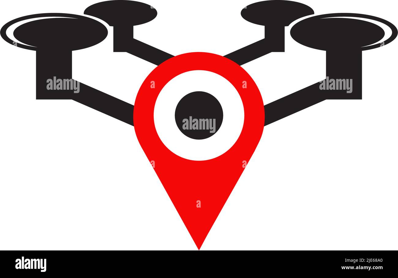 Drone icon logo design vector illustration template Stock Vector