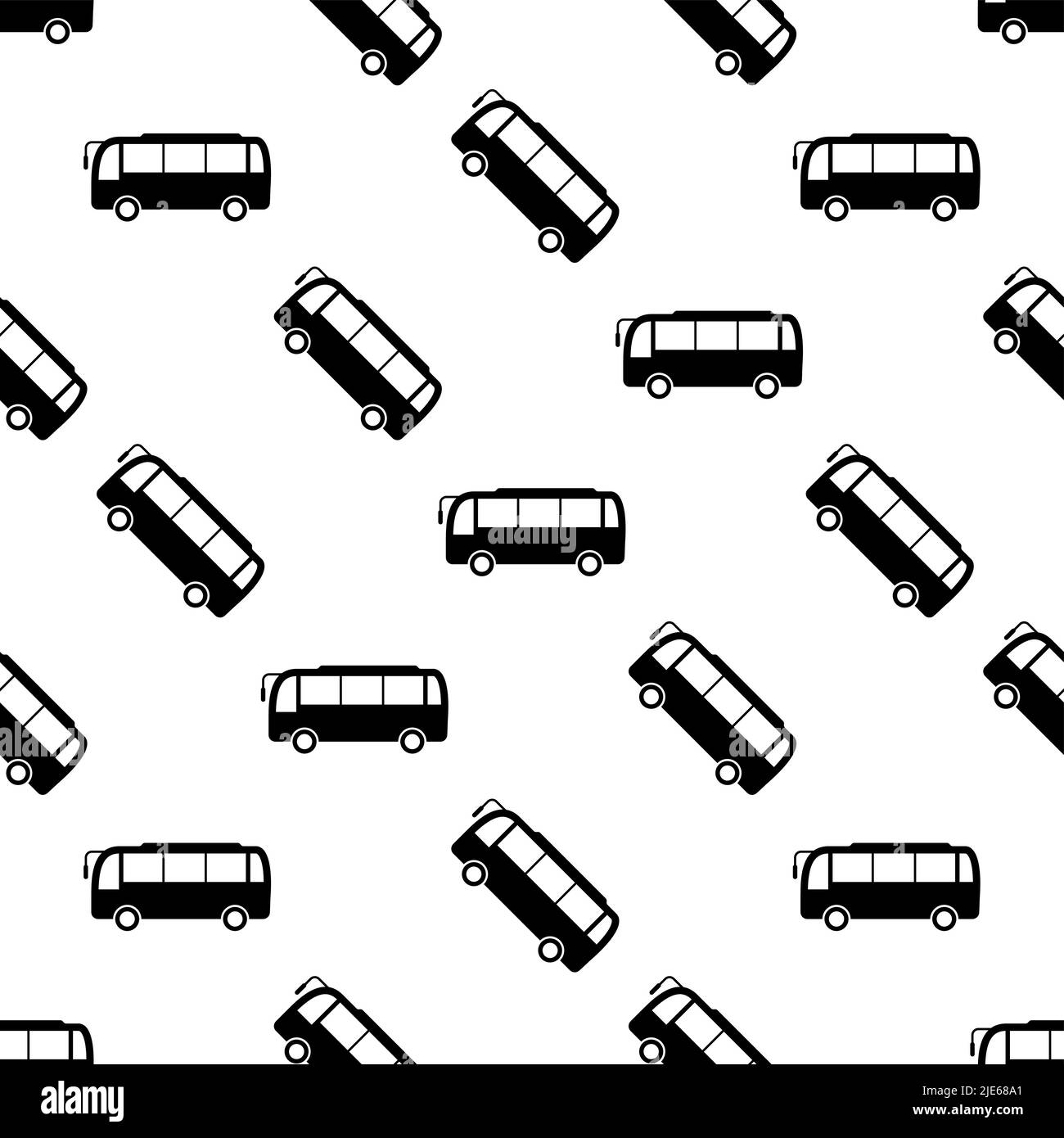 Bus Icon Seamless Pattern, Bus Vector Art Illustration Stock Vector ...