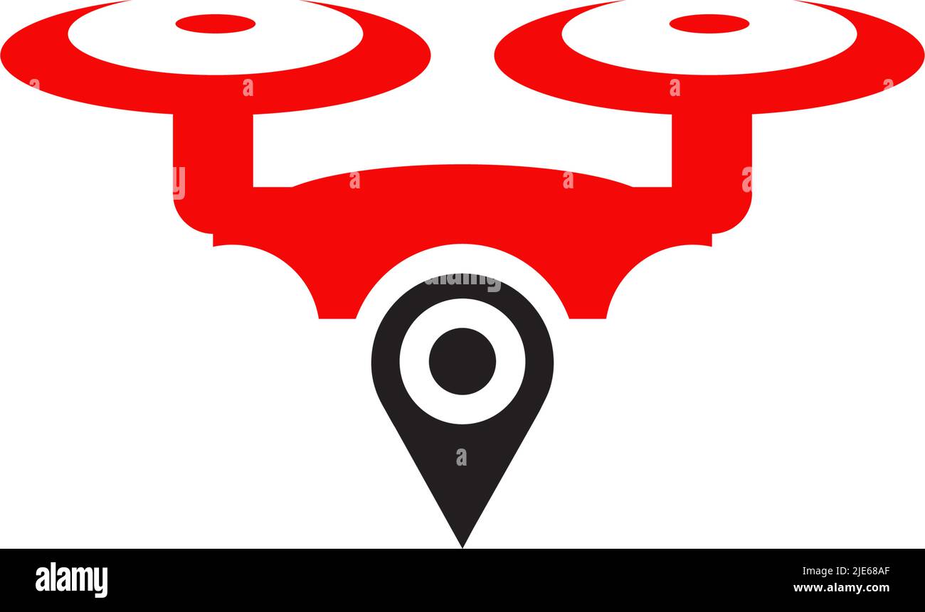 Drone icon logo design vector illustration template Stock Vector