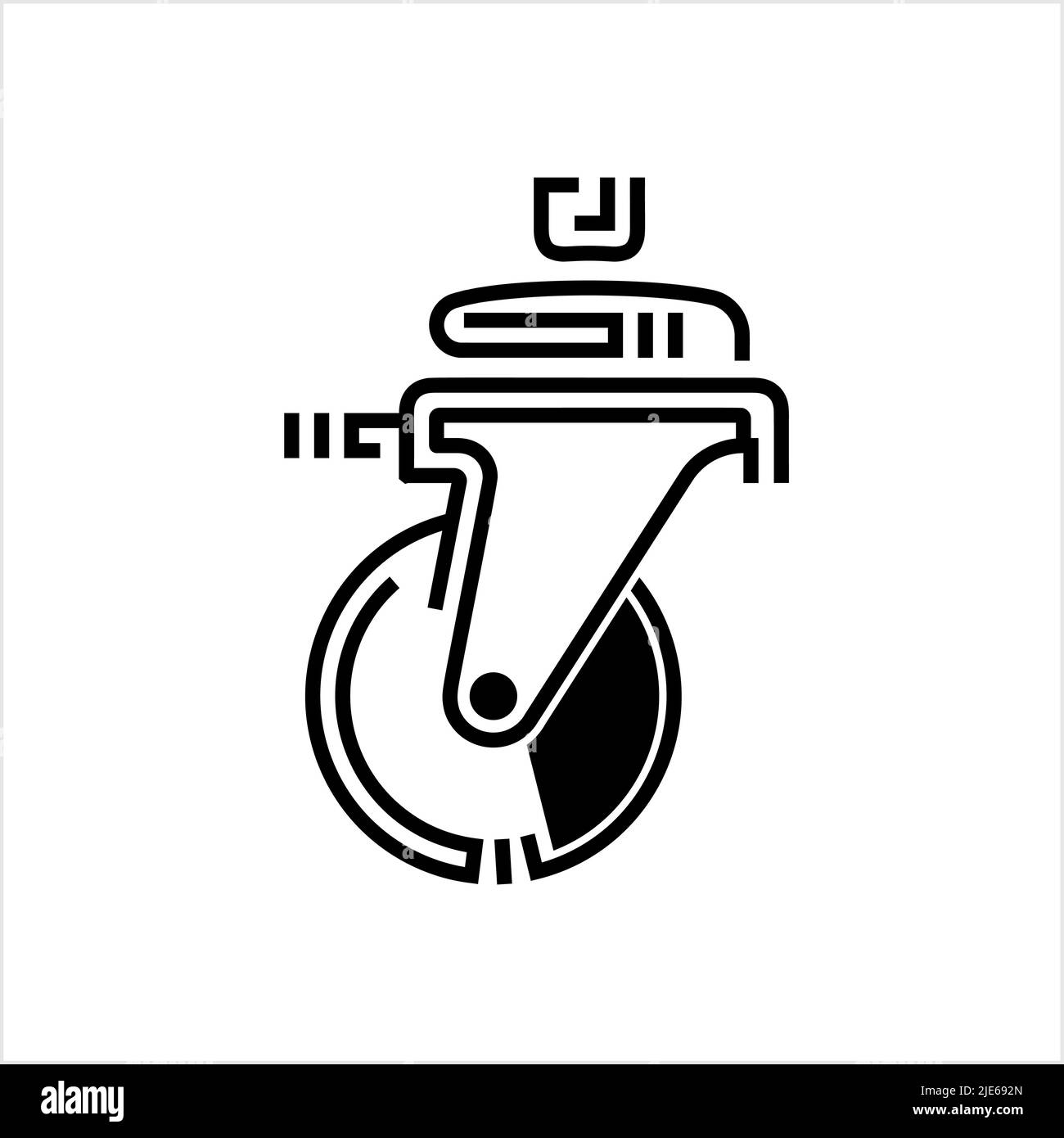 Caster Wheel Icon Vector Art Illustration Stock Vector Image & Art Alamy