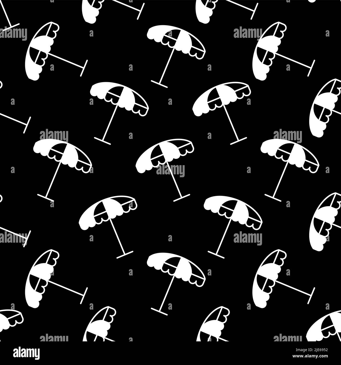 Beach Umbrella Icon Seamless Pattern Vector Art Illustration Stock ...