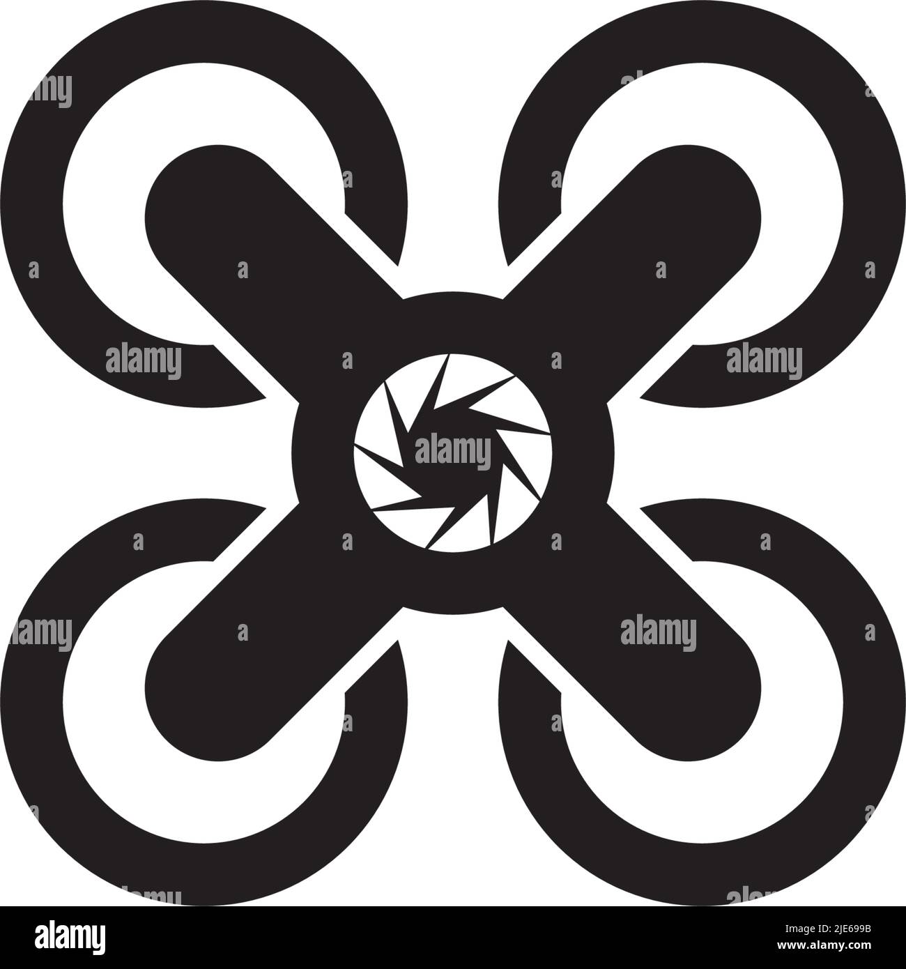 Drone icon logo design vector illustration template Stock Vector