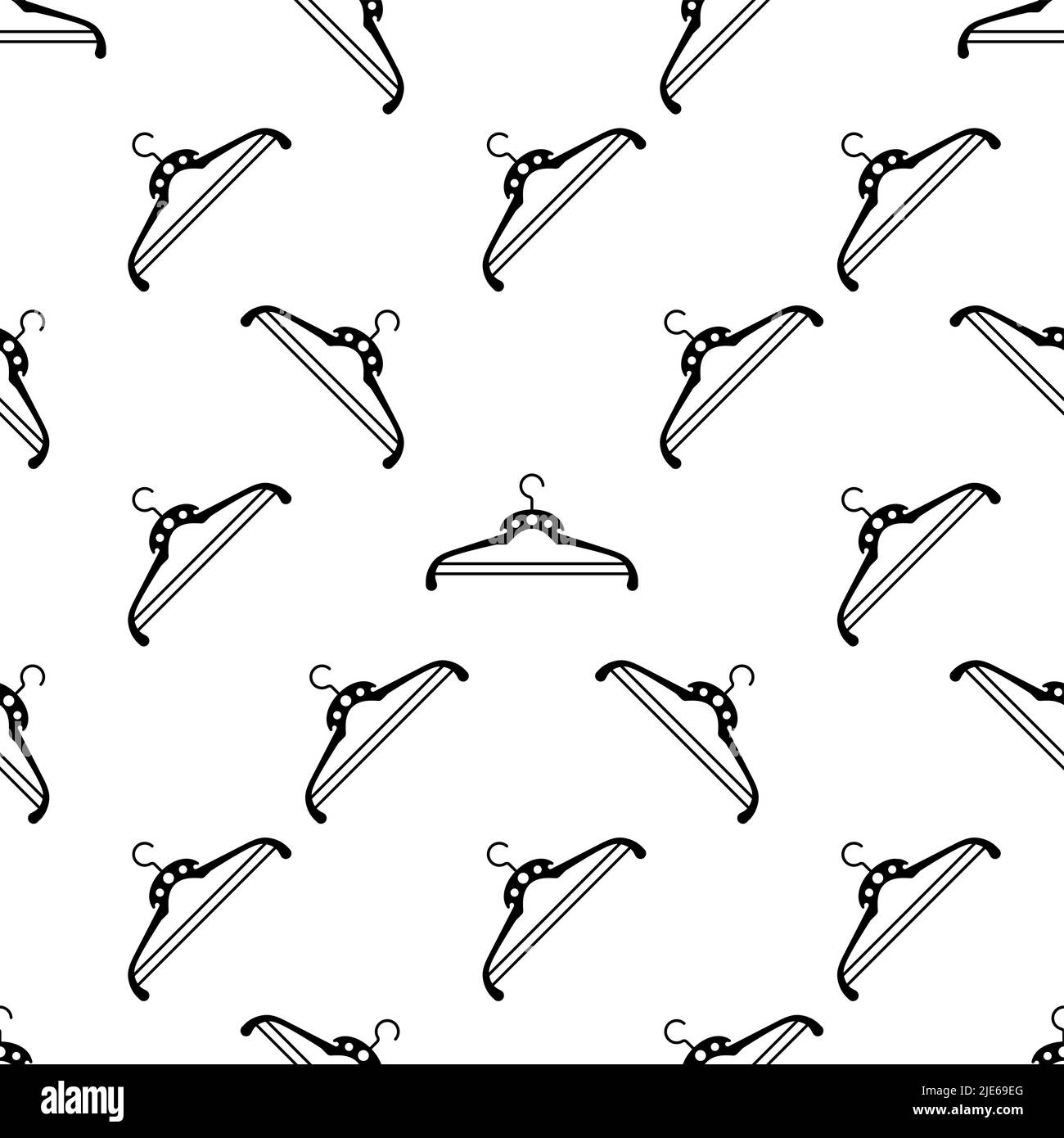 Cloth Hanger Icon Seamless Pattern Vector Art Illustration Stock Vector