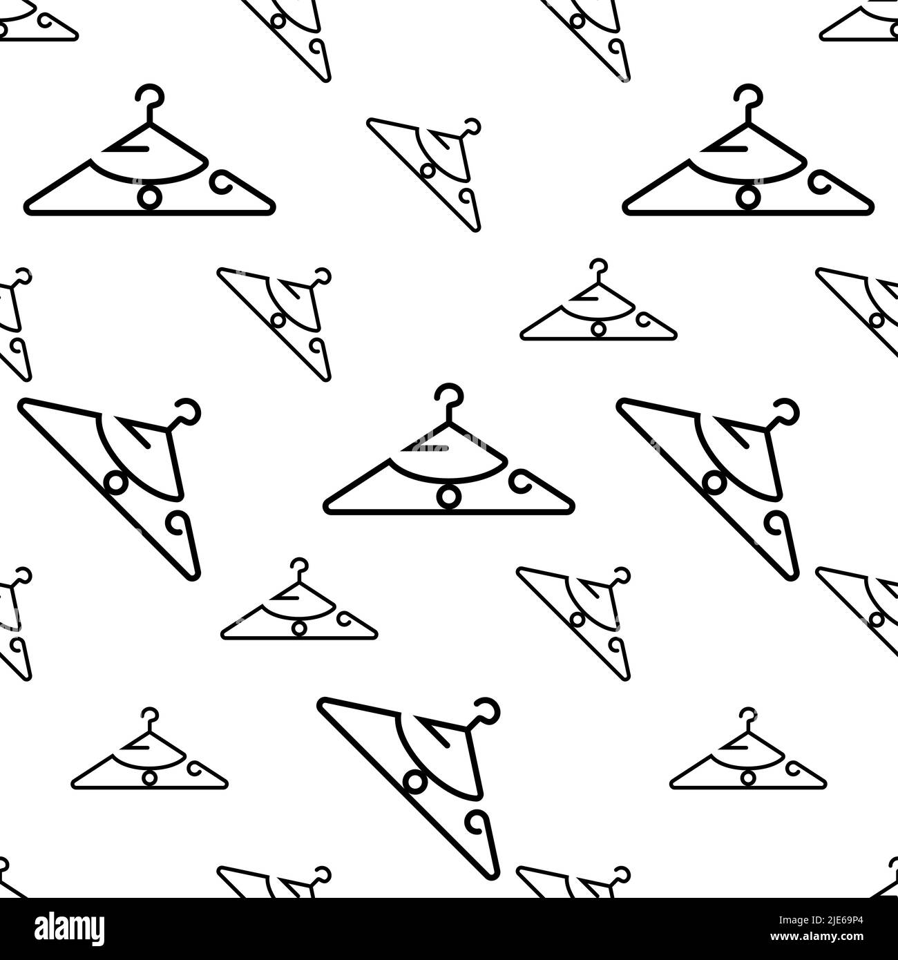 Cloth Hanger Icon Seamless Pattern Vector Art Illustration Stock Vector