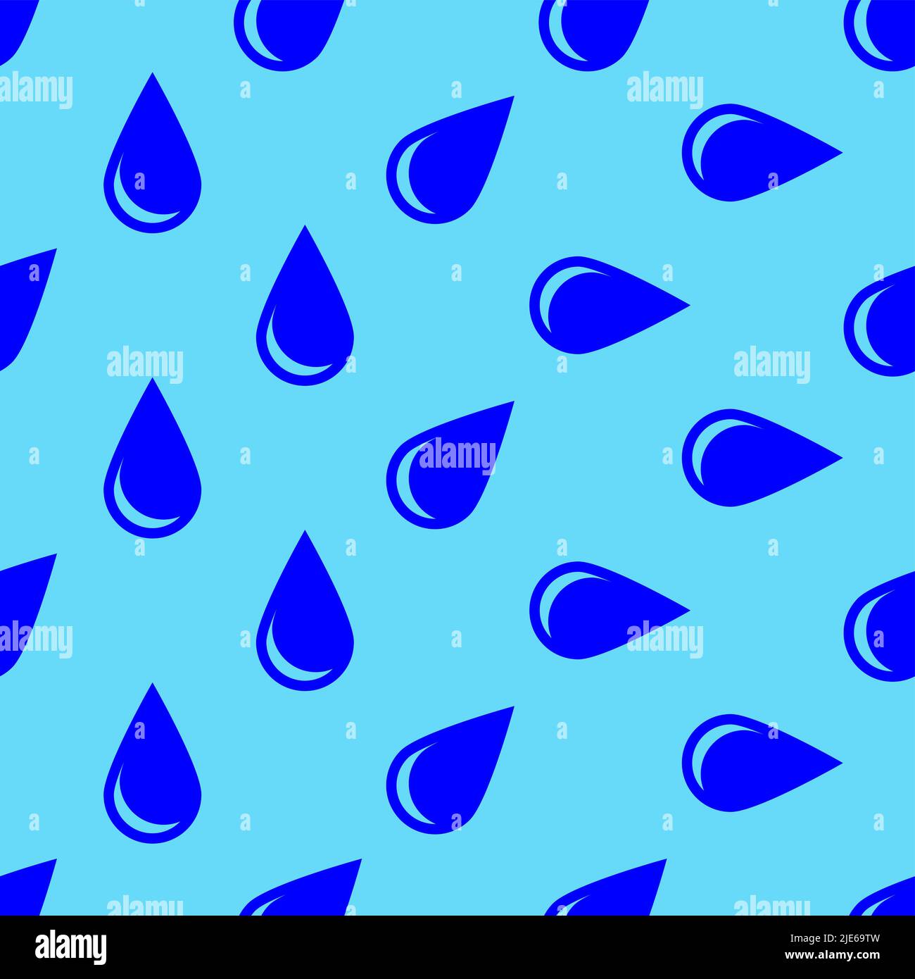 Drop Icon Seamless Pattern Vector Art Illustration Stock Vector