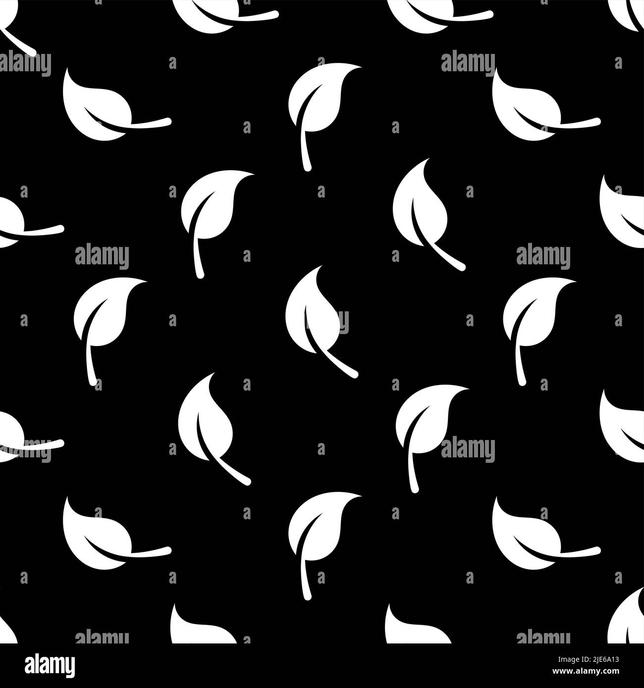Leaf Icon Seamless Pattern Vector Art Illustration Stock Vector Image ...