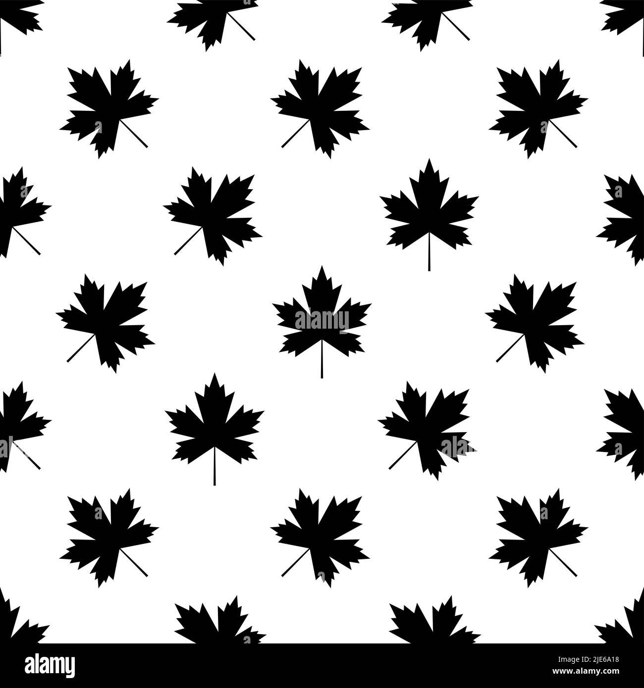 Maple Leaf Icon Seamless Pattern Vector Art Illustration Stock Vector ...