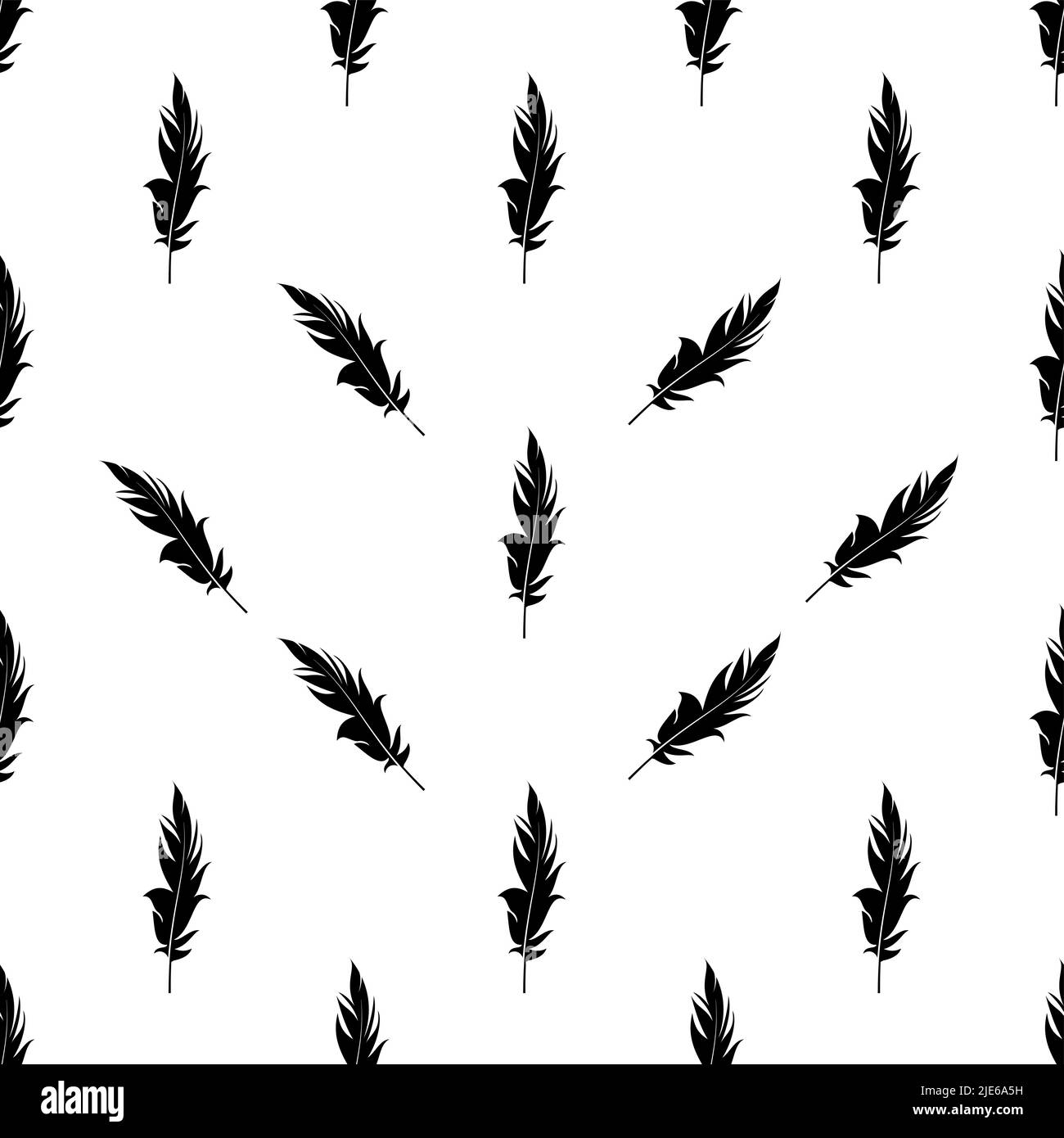 Feather Icon Seamless Pattern Vector Art Illustration Stock Vector ...