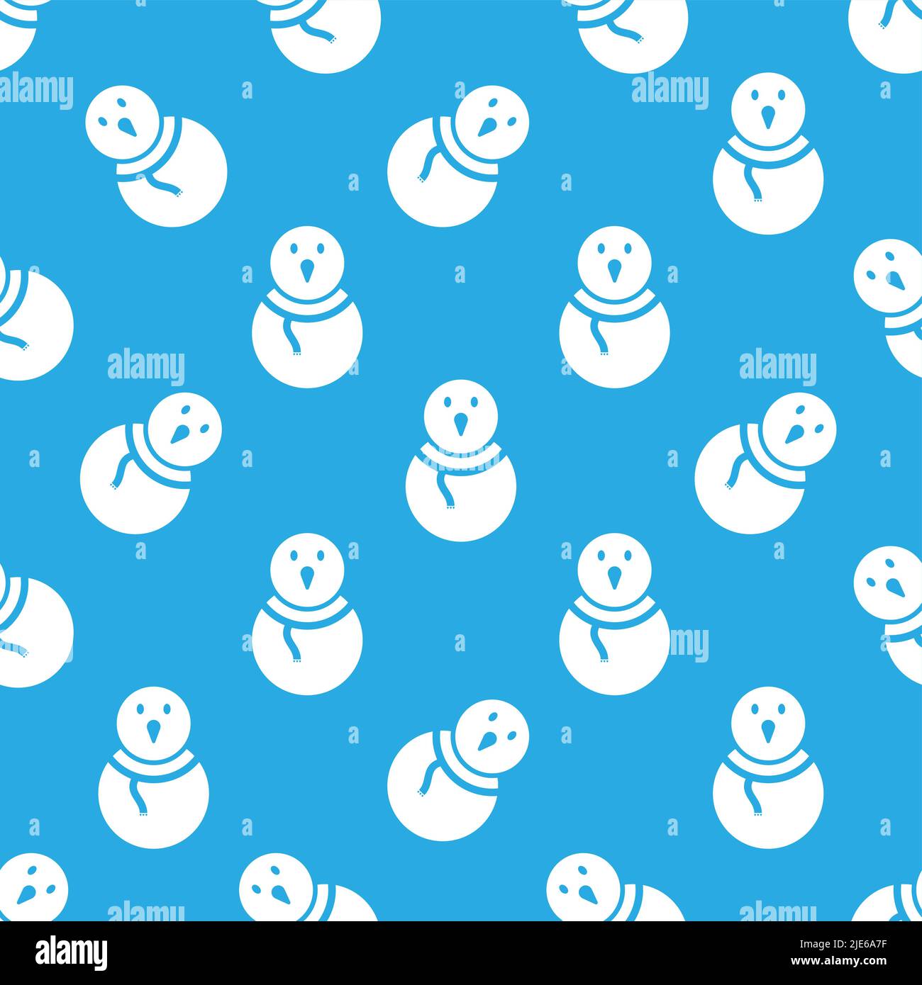 Snowman Icon Seamless Pattern, Snow Man Icon Vector Art Illustration ...