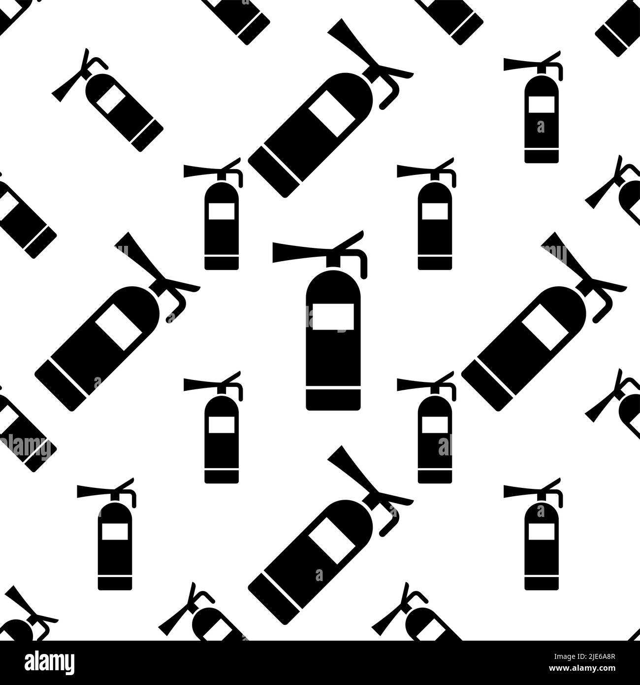 Fire Extinguisher Icon Seamless Pattern Vector Art Illustration Stock Vector