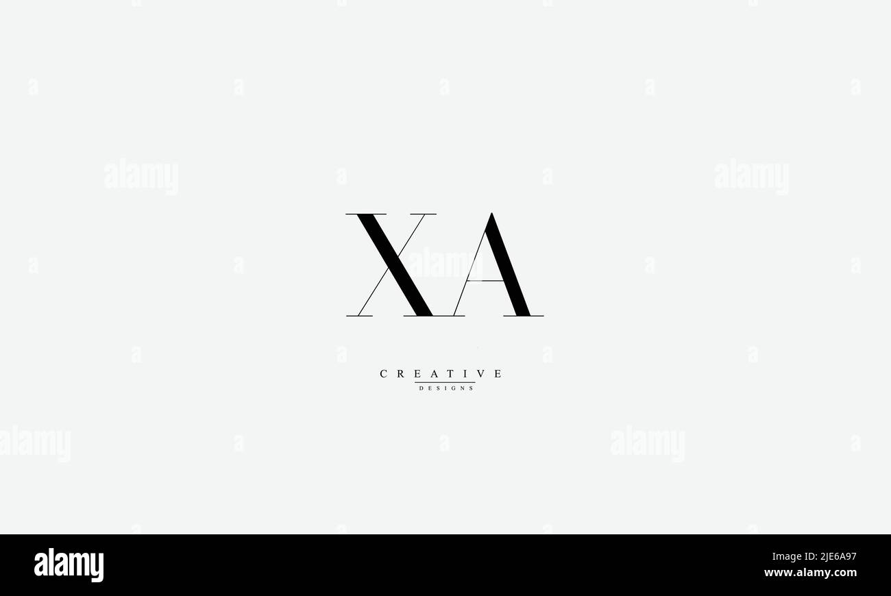Alphabet letters Initials Monogram logo XA AX X A Stock Vector