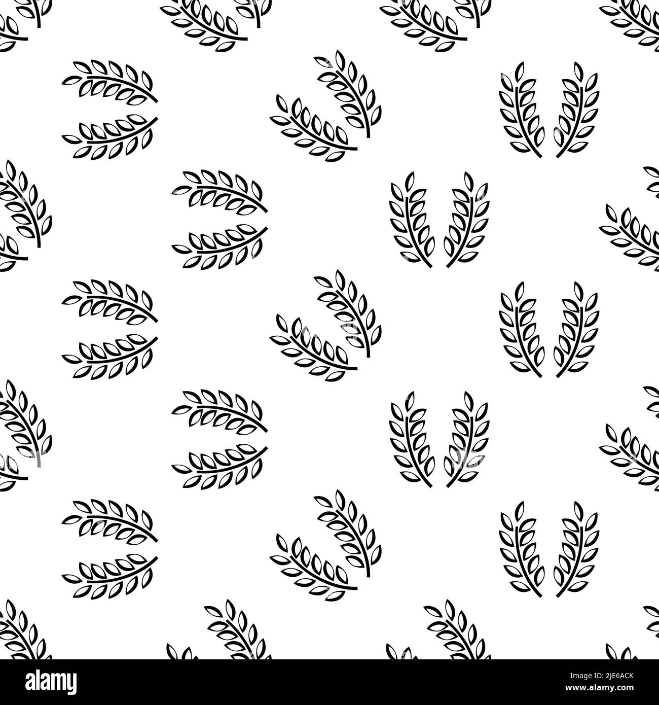 Wheat Ear Spica Icon Seamless Pattern Vector Art Illustration Stock ...
