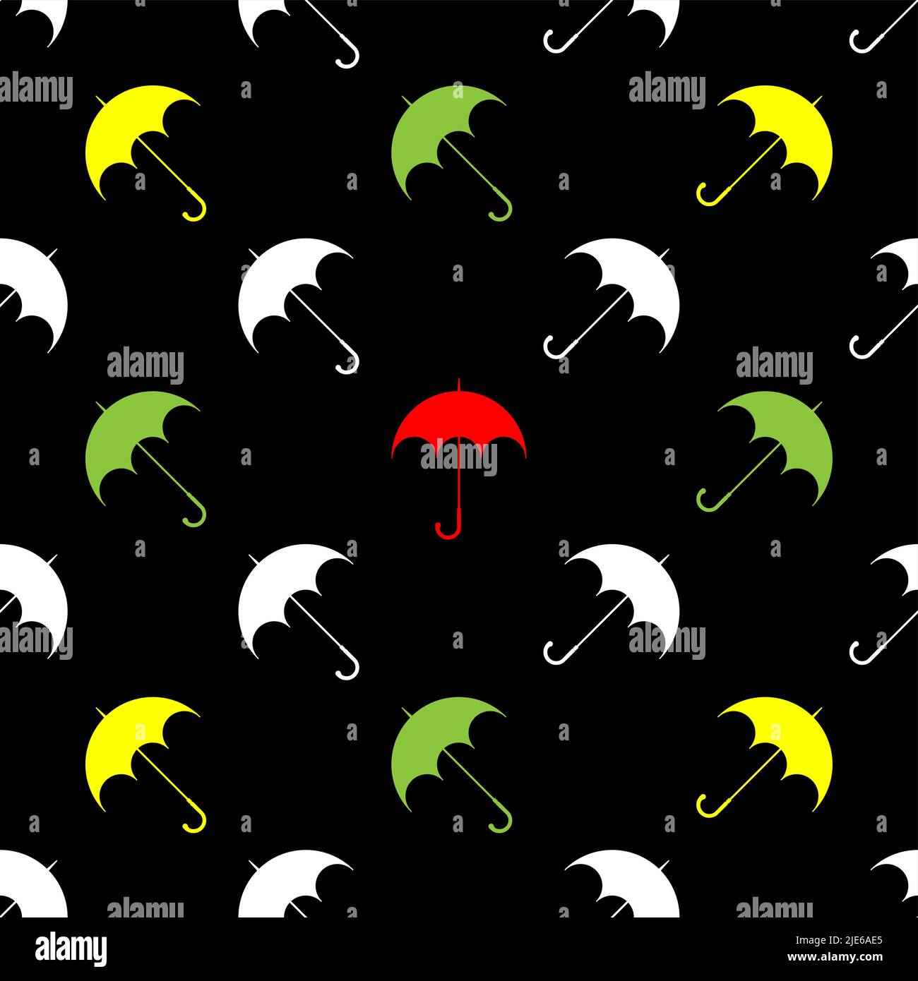 Umbrella Icon Seamless Pattern Vector Art Illustration Stock Vector