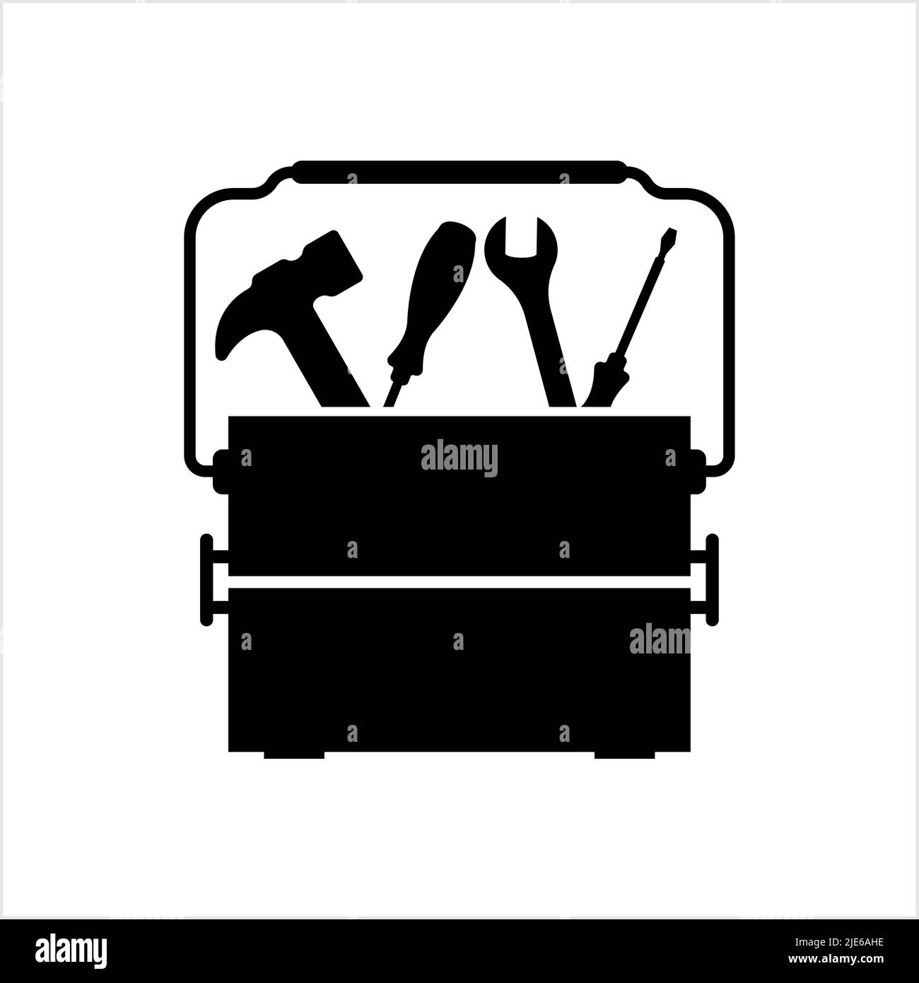 Toolbox Icon, Tool Box Icon Vector Art Illustration Stock Vector Image