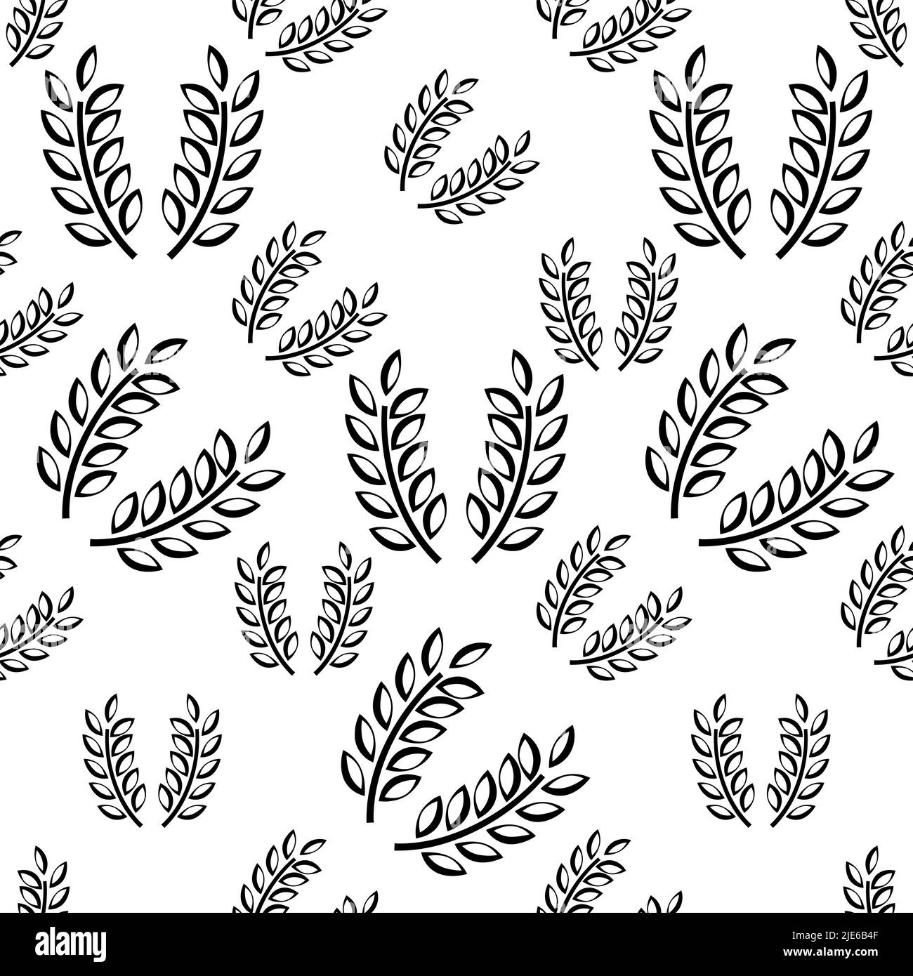 Wheat Ear Spica Icon Seamless Pattern Vector Art Illustration Stock ...