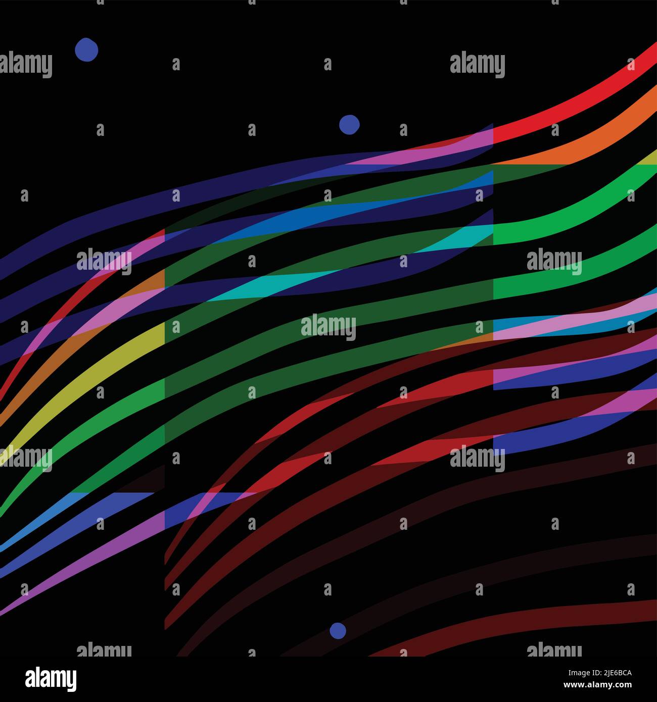 Abstract background with colorful lines on a black background with a ...