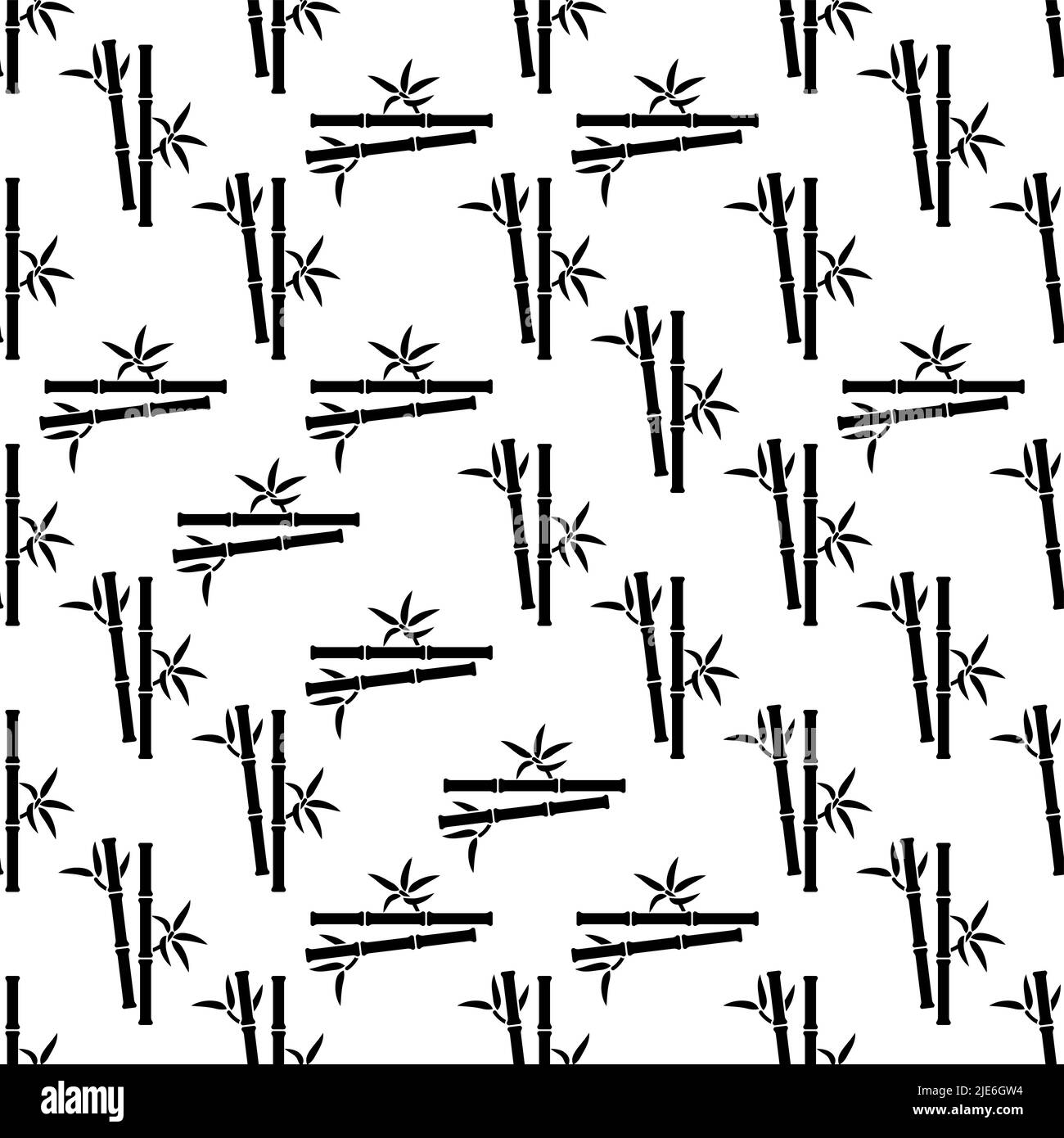 Bamboo Tree Icon Seamless Pattern Vector Art Illustration Stock Vector ...