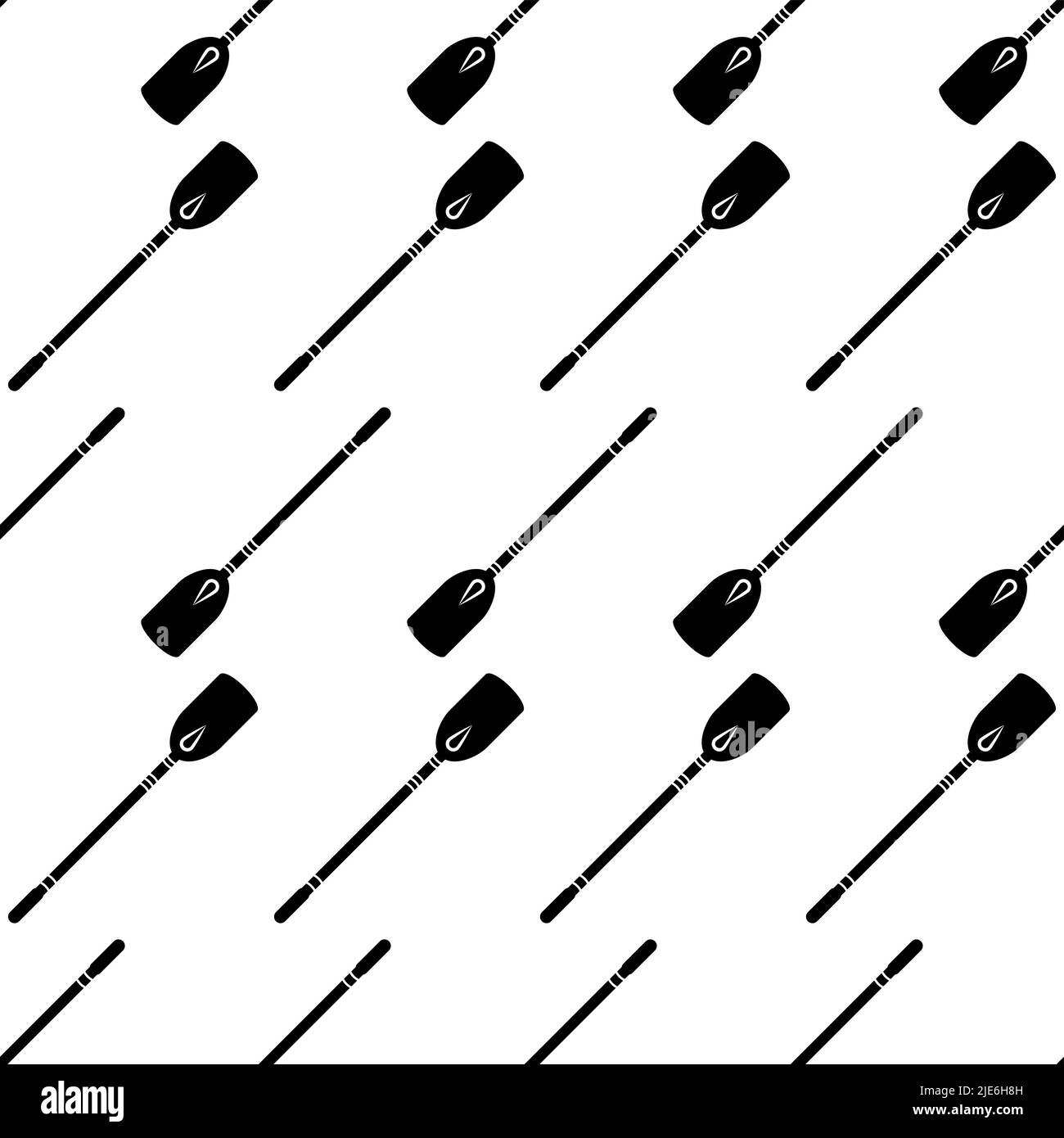 Boat Paddle Icon Seamless Pattern, Boat Paddle Vector Art Illustration