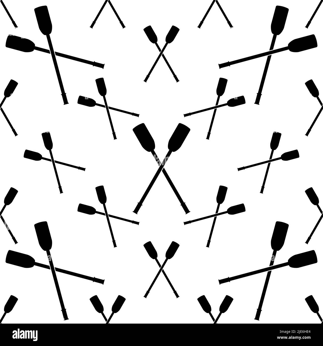 Boat Paddle Icon Seamless Pattern, Boat Paddle Vector Art Illustration