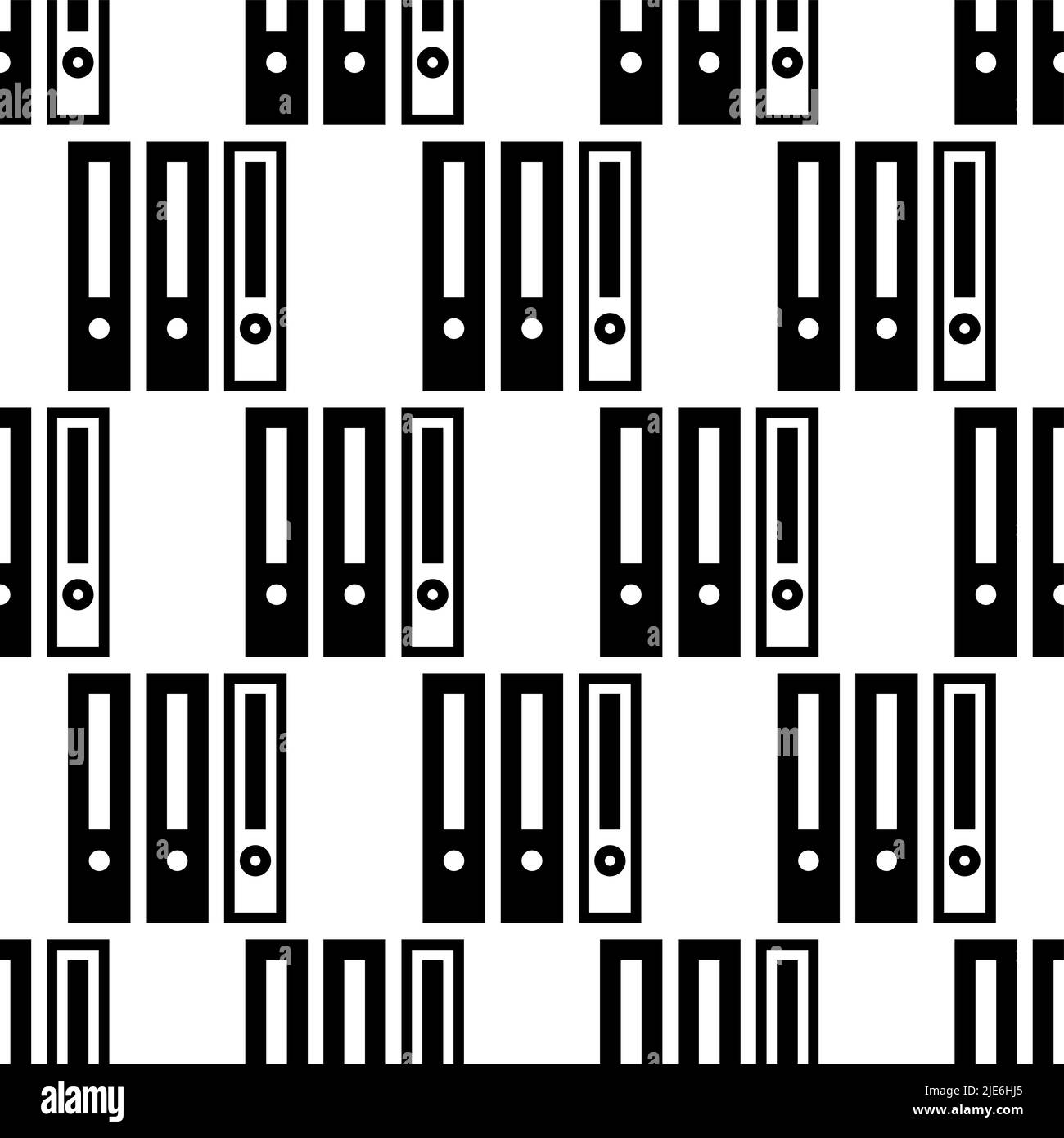 Box File Icon Seamless Pattern, Office File Vector Art Illustration