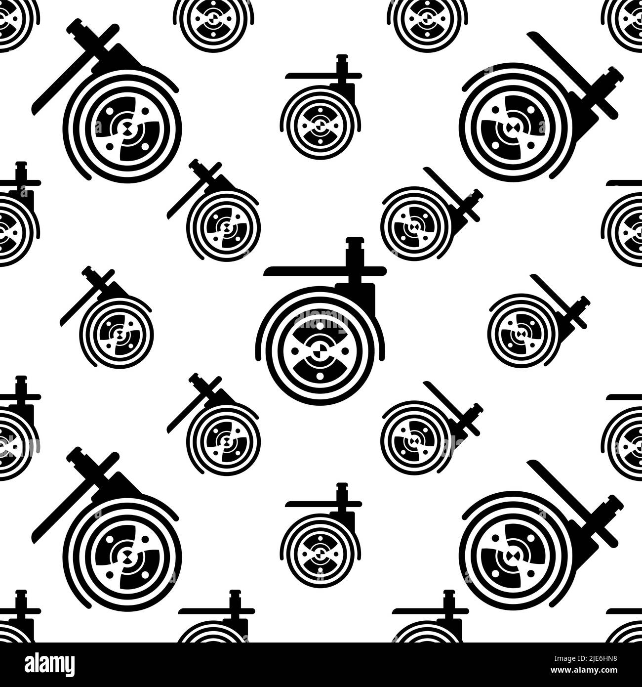 Caster Wheel Icon Seamless Pattern Vector Art Illustration Stock Vector ...