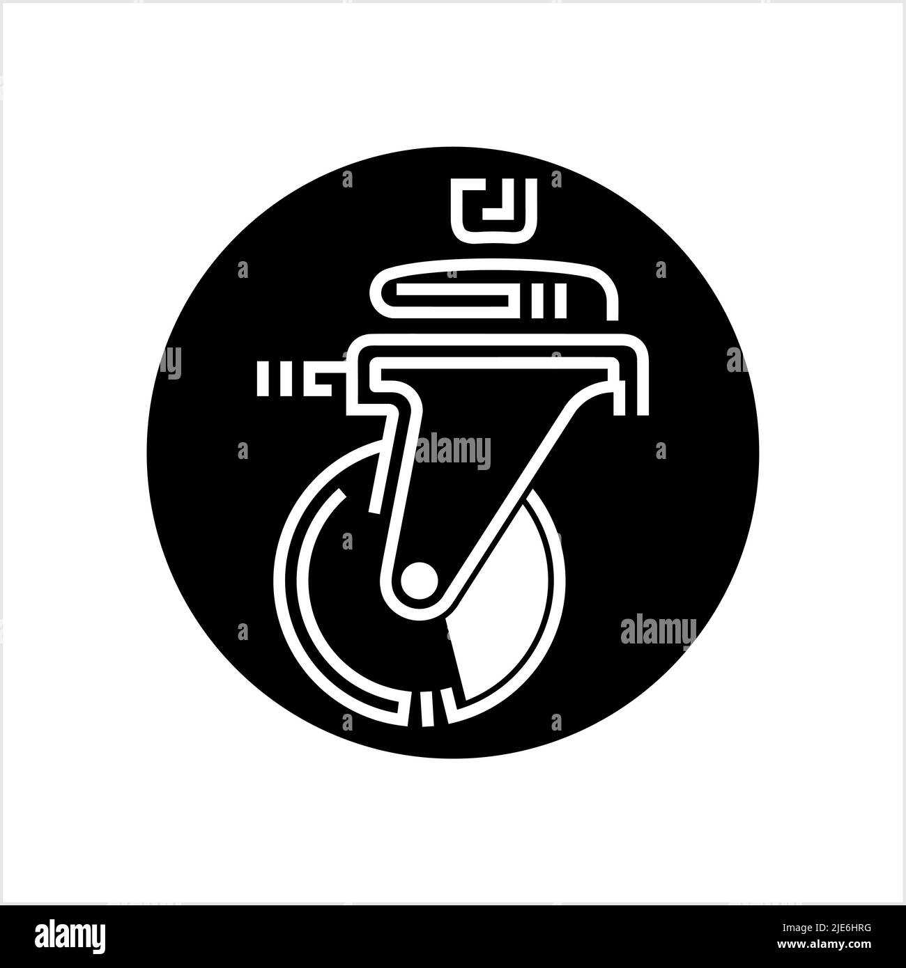 Caster Wheel Icon Vector Art Illustration Stock Vector Image & Art Alamy