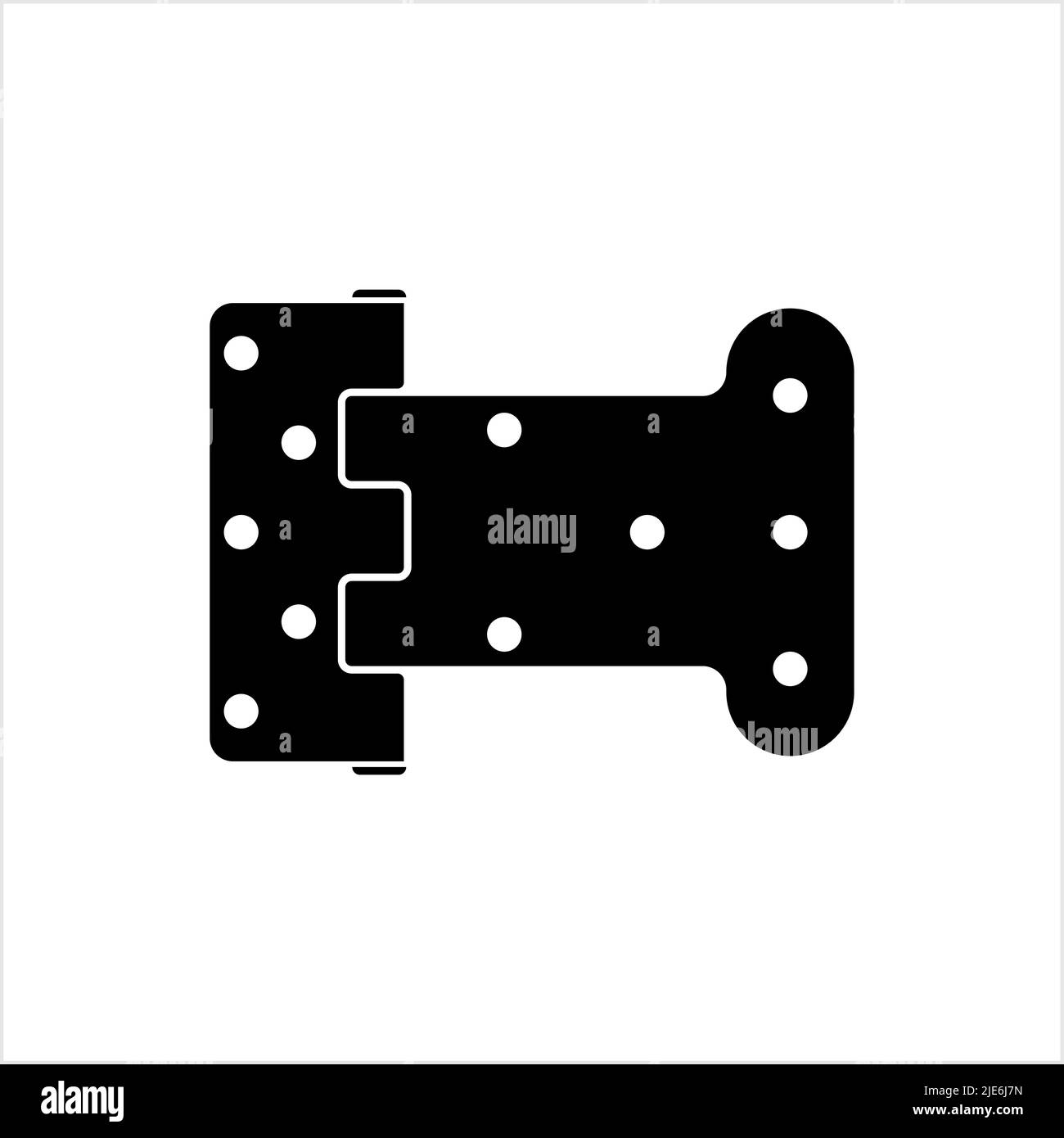 Door Hinge Icon, Door Hinge Connects Door With Door Frame Vector Art