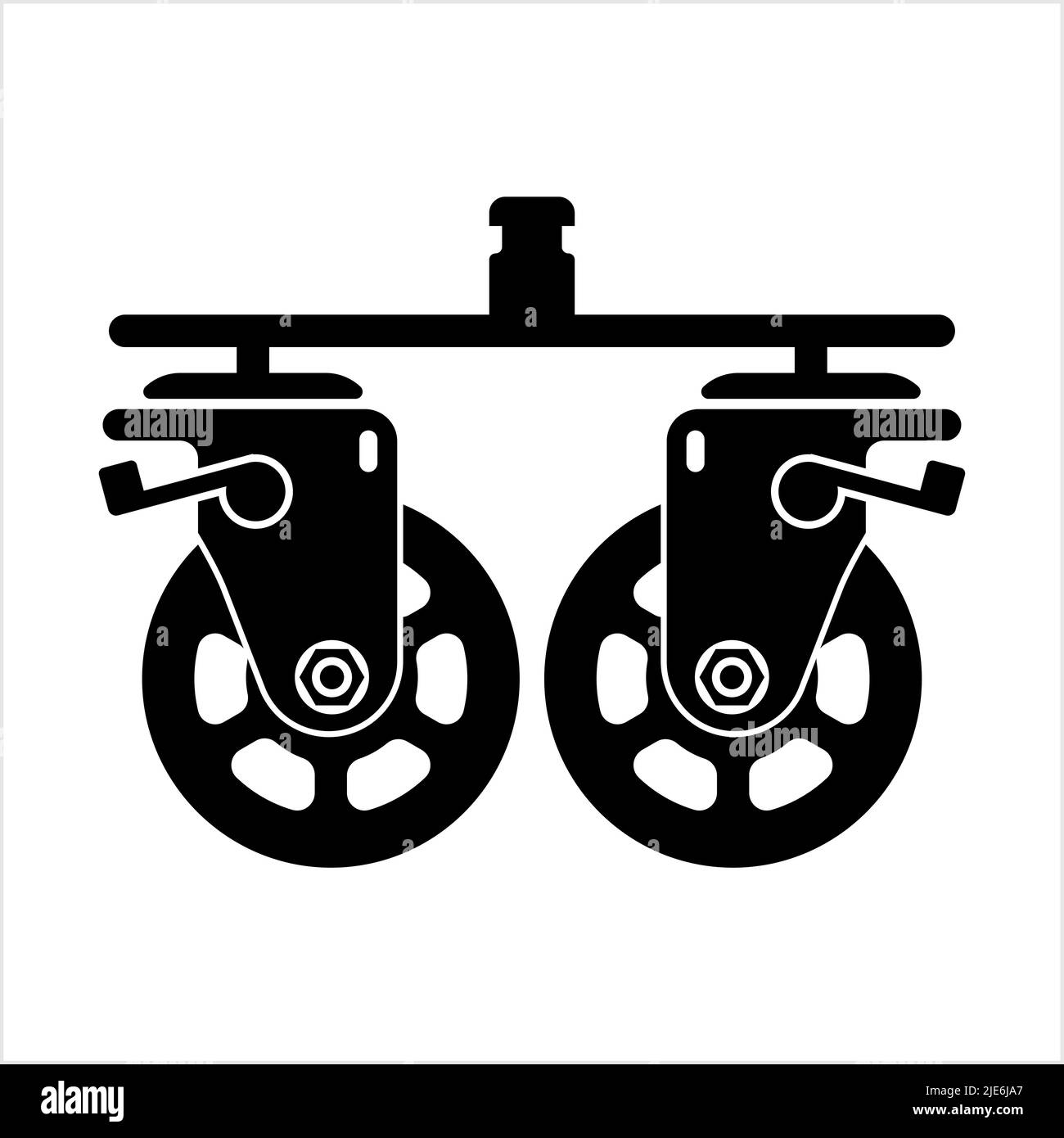 Caster Wheel Icon Vector Art Illustration Stock Vector Image & Art Alamy