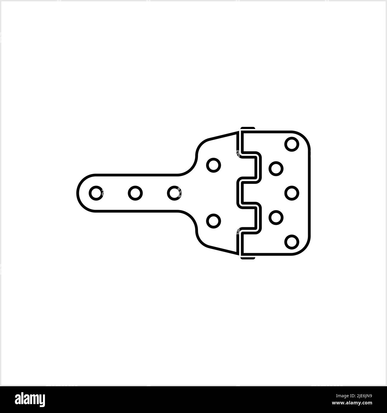 Door Hinge Icon, Door Hinge Connects Door With Door Frame Vector Art