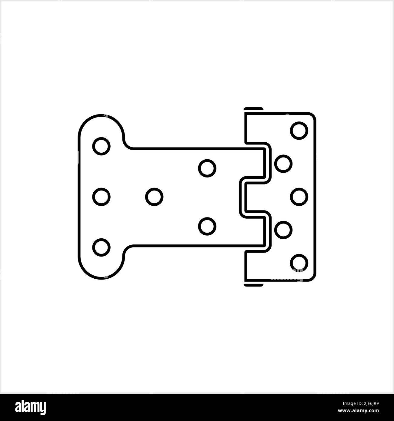 Door Hinge Icon, Door Hinge Connects Door With Door Frame Vector Art