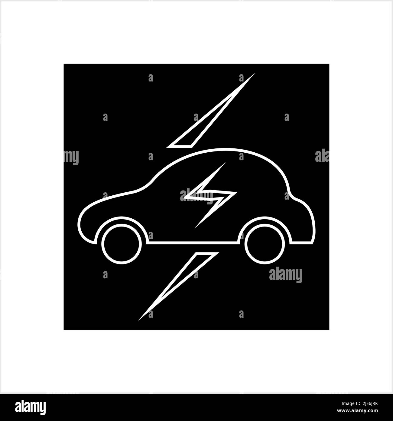 Electric Car Icon Vector Art Illustration Stock Vector