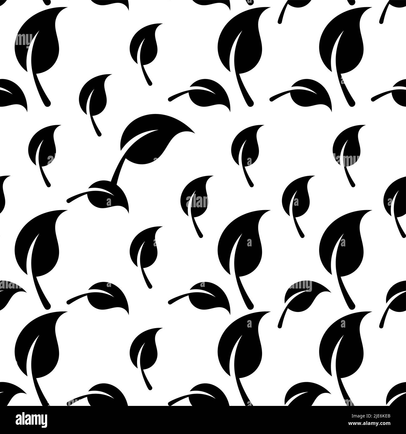 Leaf Icon Seamless Pattern Vector Art Illustration Stock Vector Image ...