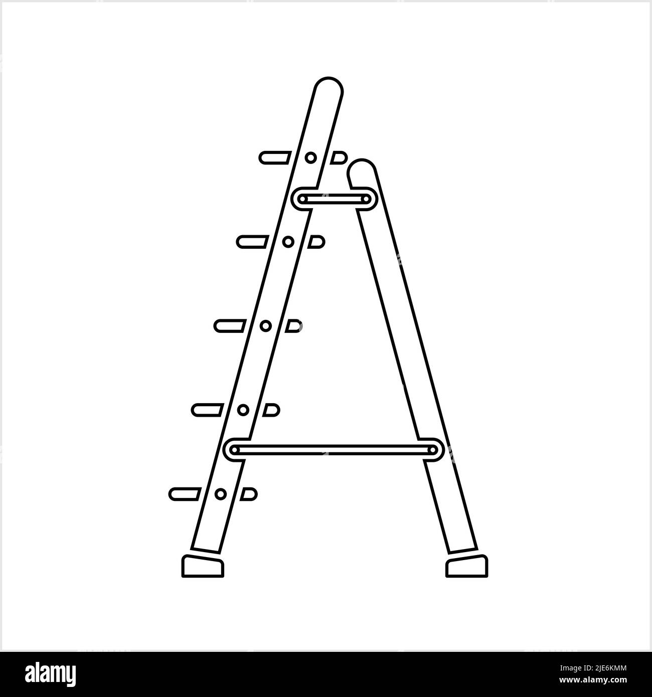 Ladder Icon, Ladder Equipment Vector Art Illustration Stock Vector ...