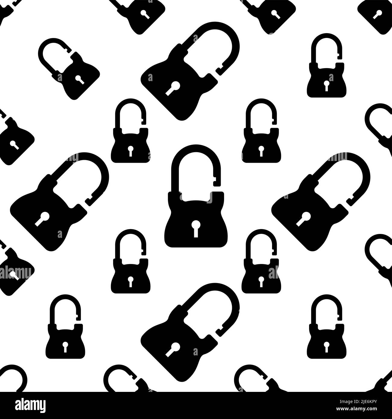 Lock Icon, Security Lock Seamless Pattern Vector Art Illustration Stock Vector
