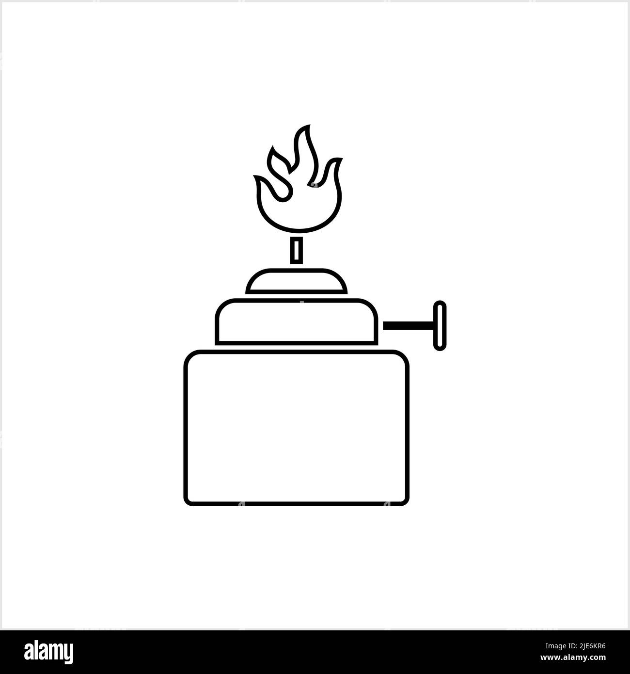 Spirit Lamp Icon, Laboratory Burner, Alcohol Lamp Vector Art