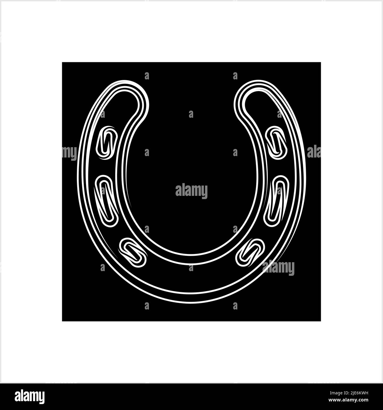 Horse Shoe Icon Vector Art Illustration Stock Vector Image & Art Alamy