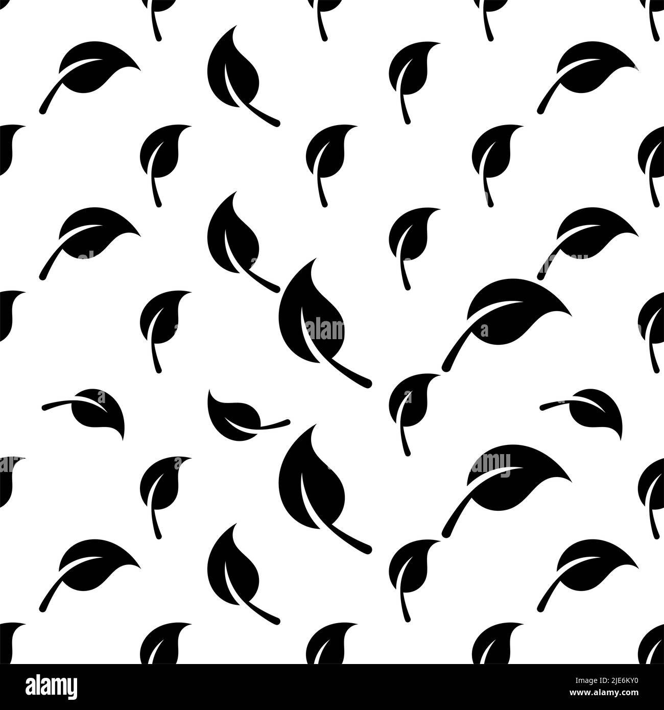 Leaf Icon Seamless Pattern Vector Art Illustration Stock Vector Image ...