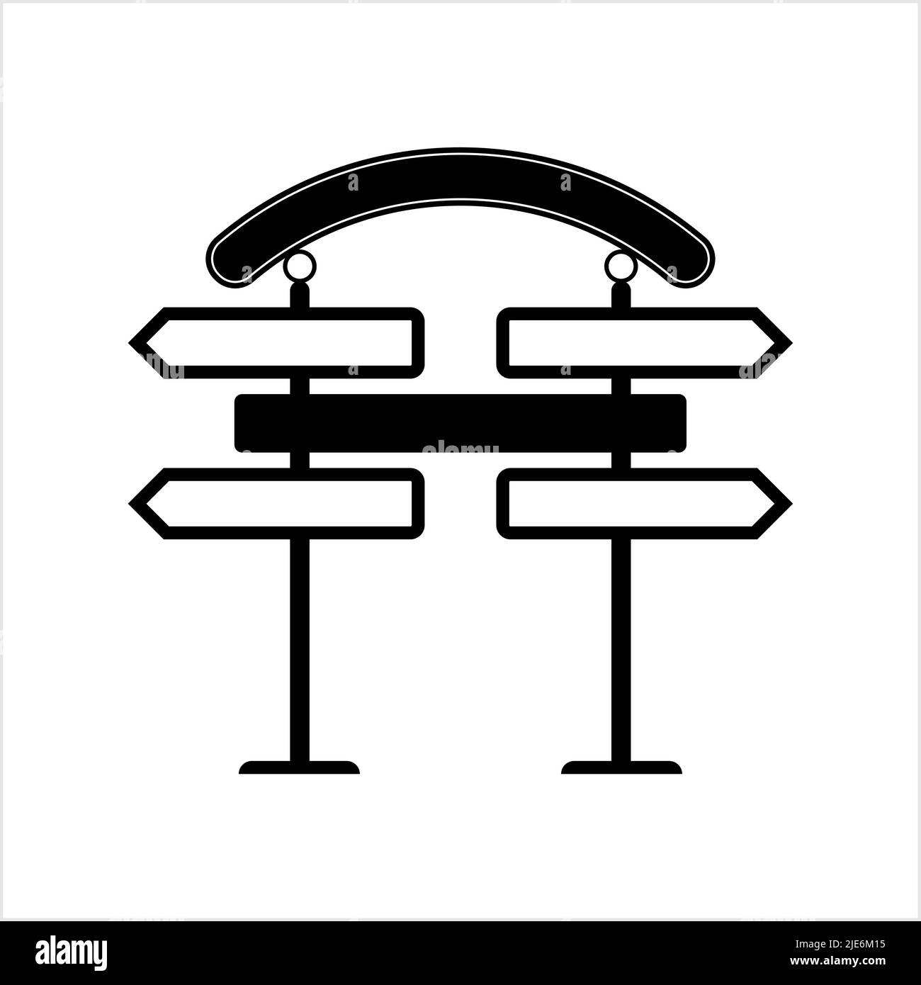 Signpost Icon, Sign Post Icon Vector Art Illustration Stock Vector