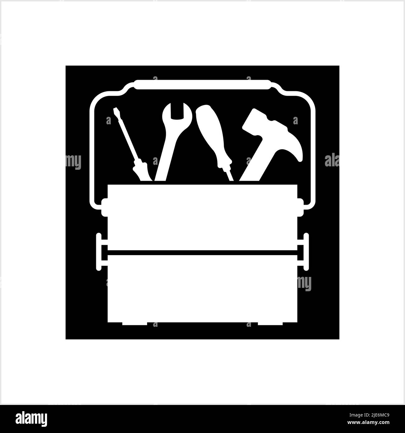 Toolbox Icon, Tool Box Icon Vector Art Illustration Stock Vector Image