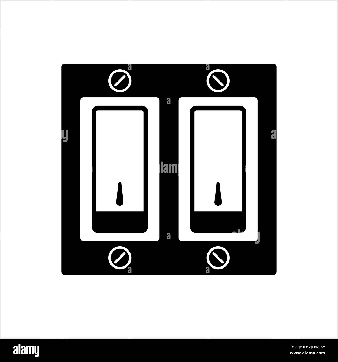 Switch Icon, Electrical Switch Vector Art Illustration Stock Vector