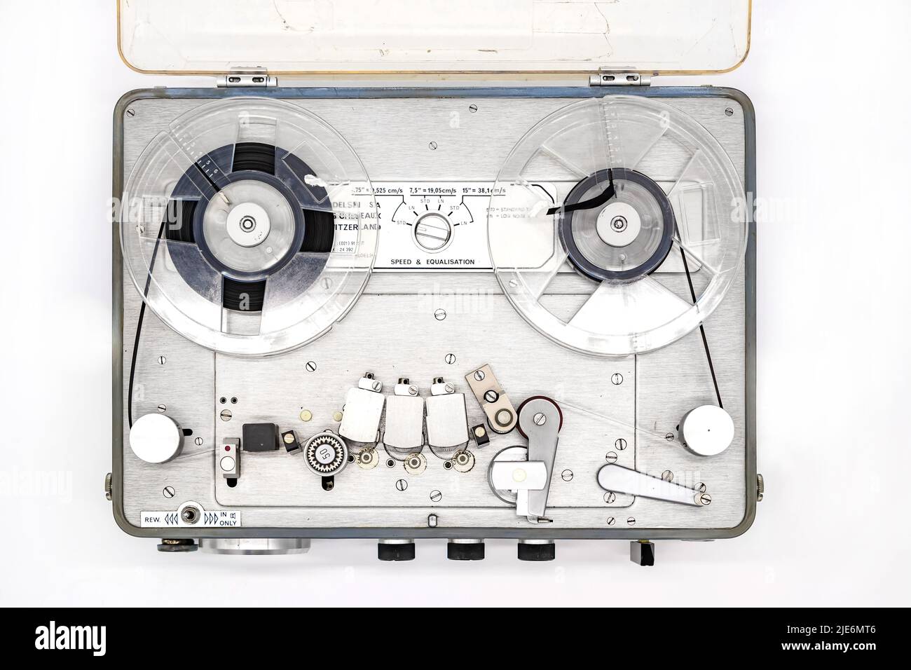 vintage Nagra 4.2 1970s mono professional reel to reel tape deck Stock