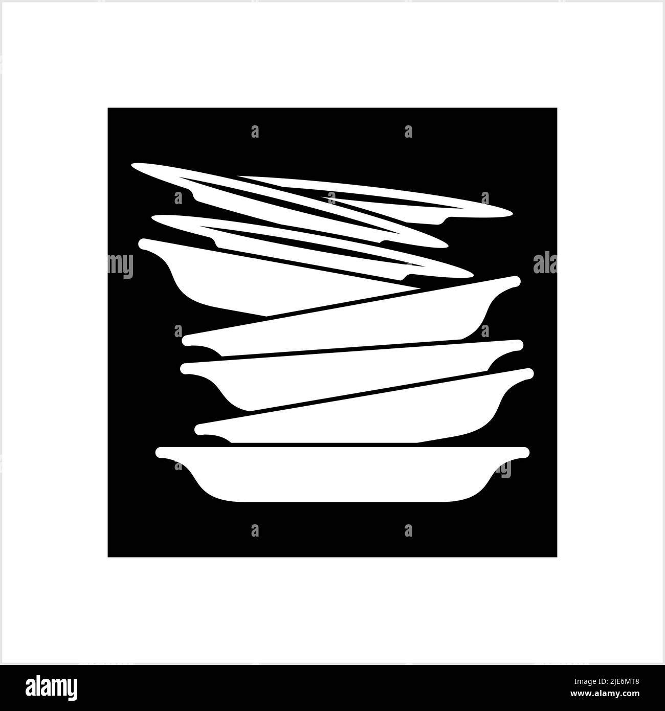 Stack Of Food Plates Icon Vector Art Illustration Stock Vector Image