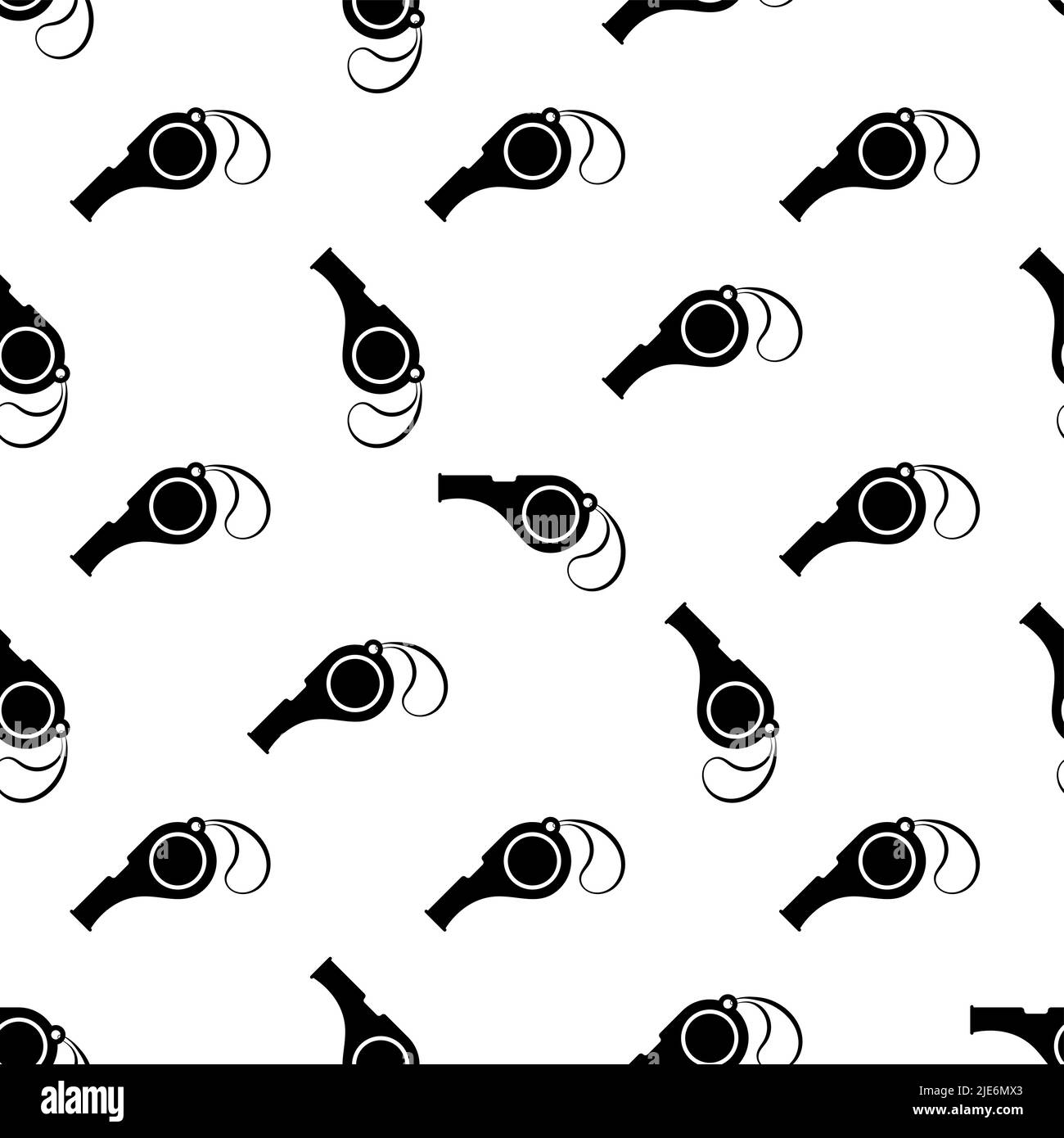 Whistle Icon Seamless Pattern, Creative Design Vector Art Illustration ...