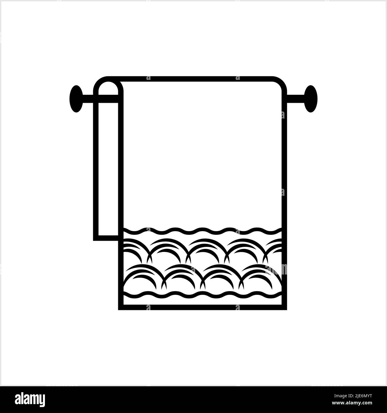 Towel Icon, Towel Vector Art Illustration Stock Vector Image & Art Alamy