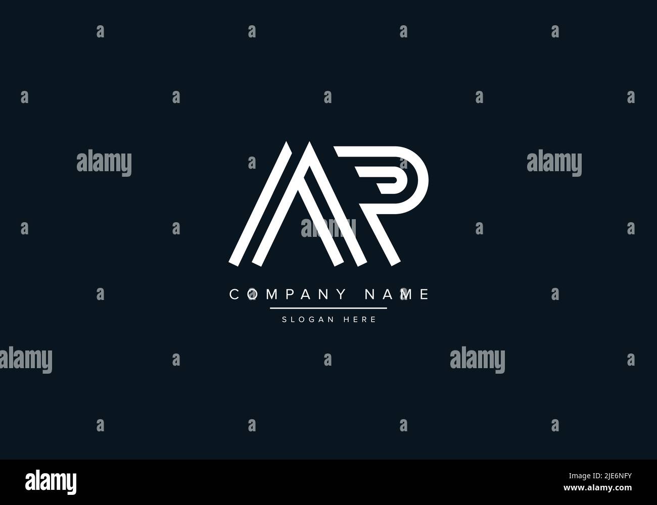 Alphabet Abstract Letter Icon Logo AP Stock Vector
